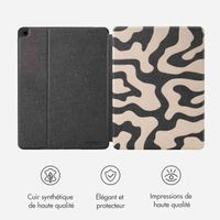 Selencia Coque tablette Vivid Apple iPad 9 (2021) 10.2 pouces / iPad 8 (2020) 10.2 pouces / iPad 7 (2019) 10.2 pouces - Art Wave Black