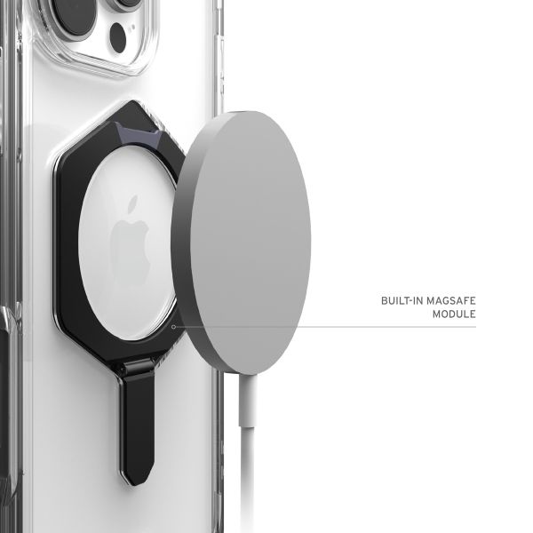 UAG Coque arrière Plyo XTE avec MagSafe et béquille Apple iPhone 16 Pro - Clear / Black