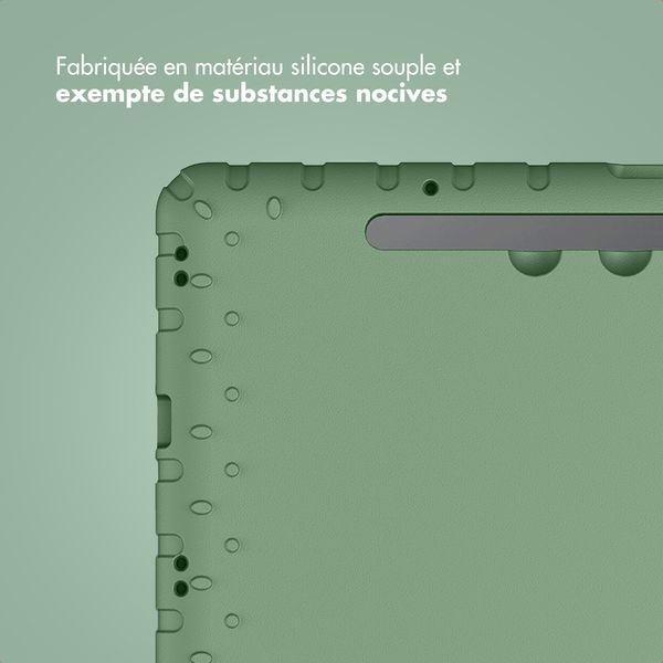 imoshion Coque kidsproof avec poignée Samsung Galaxy Tab S11 / S9 11.0 pouces / S10 Lite / S10 FE / S9 FE 10.9 pouces - Olive Green