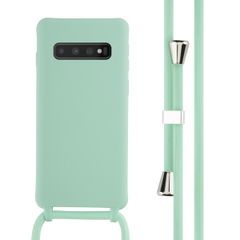 imoshion Coque en silicone avec cordon Samsung Galaxy S10 - Vert menthe