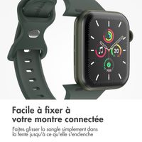 imoshion Bracelet en silicone⁺ Apple Watch Series 1 t/m 9 / SE (38/40/41 mm) | Series 10 / 11 (42 mm) - Taille S/M - Olive