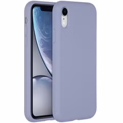 Accezz Coque Liquid Silicone Apple iPhone Xr - Lavender Gray