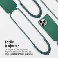 imoshion Coque arrière Color avec cordon amovible et MagSafe Apple iPhone 14 Pro Max - Vert foncé