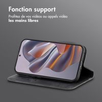 imoshion Étui de téléphone portefeuille Slim Motorola Thinkphone 25 / Edge 50 Neo / Edge 60 Neo - Noir