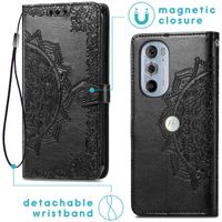 imoshion Etui de téléphone portefeuille Mandala Motorola Edge 30 Pro / Edge Plus (2022) - Nero