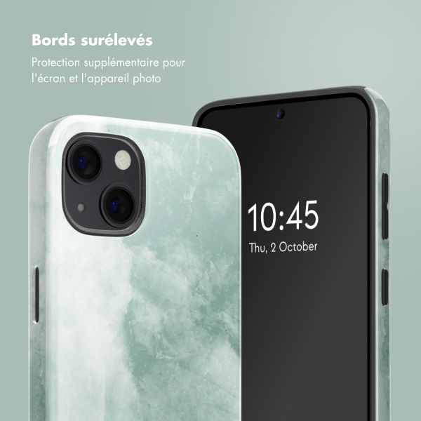 Selencia Coque arrière Vivid avec MagSafe Apple iPhone 13 - Marble Grayed Jade