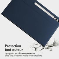 Accezz Coque tablette Classic Samsung Galaxy Tab S10 Ultra / Tab S9 Ultra - Bleu foncé
