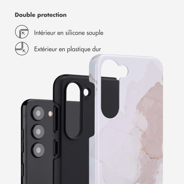 Selencia Coque arrière Vivid Samsung Galaxy S23 - Marble Light Brown