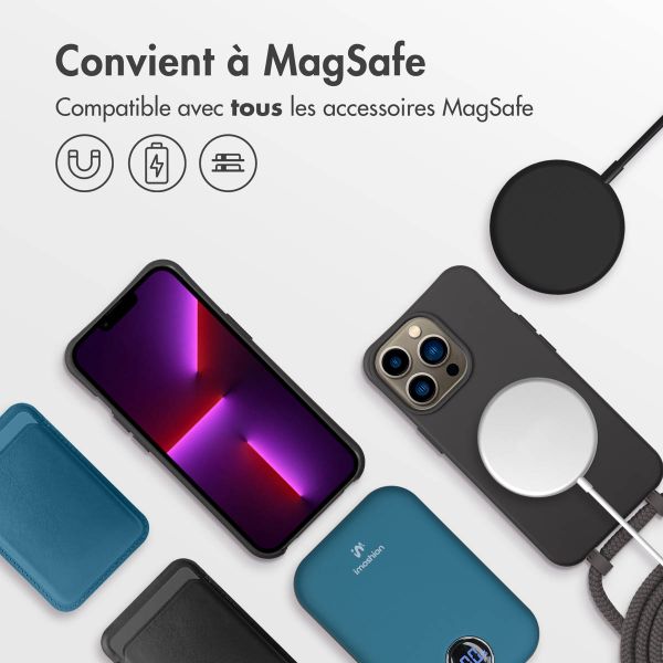 imoshion Coque arrière Color avec cordon amovible et MagSafe Apple iPhone 13 Pro - Black Coffee
