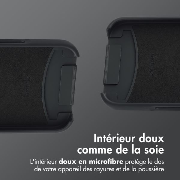 imoshion Coque arrière Color avec cordon amovible et MagSafe Apple iPhone 16 Pro - Noir