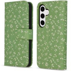 imoshion Étui de téléphone portefeuille Design Samsung Galaxy S24 - Green Flowers