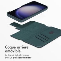 Accezz Étui de télephone portefeuille en cuir 2-en-1 avec MagSafe Samsung Galaxy S23 - Cedar Green