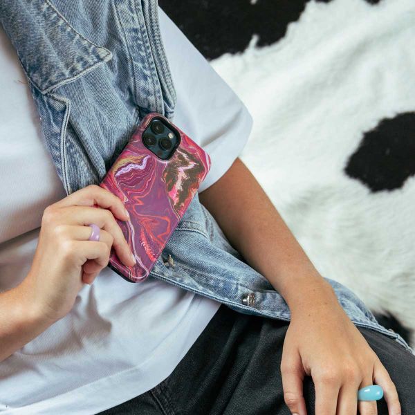 Selencia Coque arrière Vivid avec MagSafe Apple iPhone 14 - Marble Purple