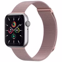 imoshion Bracelet magnétique milanais Apple Watch Series 1 - 9 / SE (38/40/41 mm) | Series 10 / 11 (42 mm) - Taille S - Rose