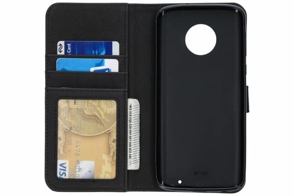 Étui de télephone portefeuille Motorola Moto G6 Plus - Noir