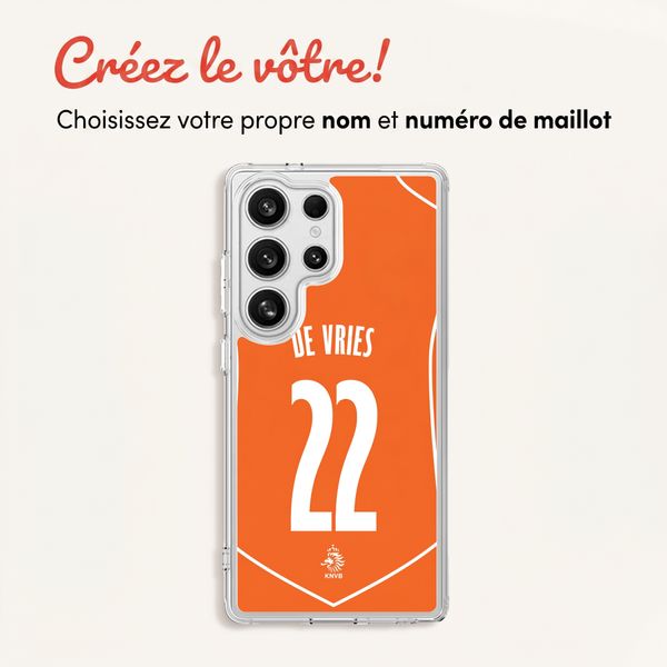 Crée ta propre coque arrière transparente Nederlands Elftal Samsung Galaxy S25 Ultra - Équipe nationale néerlandaise '04