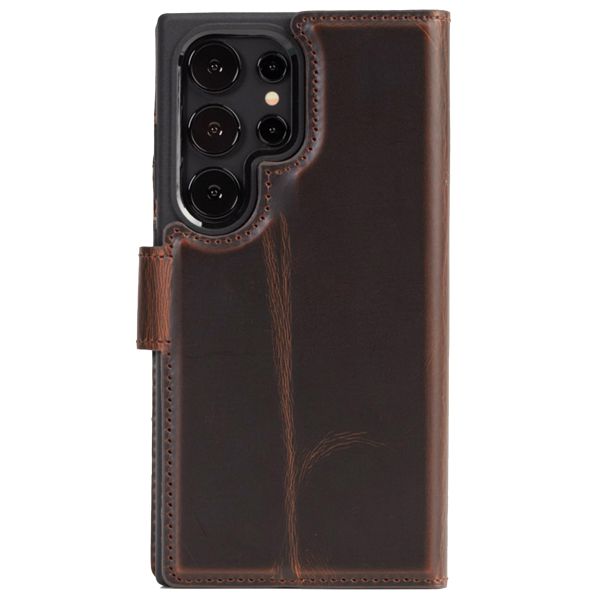 Wachikopa Étui de téléphone portefeuille Magic 2-in-1 Samsung Galaxy S24 Ultra - Dark Brown