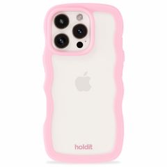 Holdit Coque Wavy Apple iPhone 16 Pro - Transparent / Pink