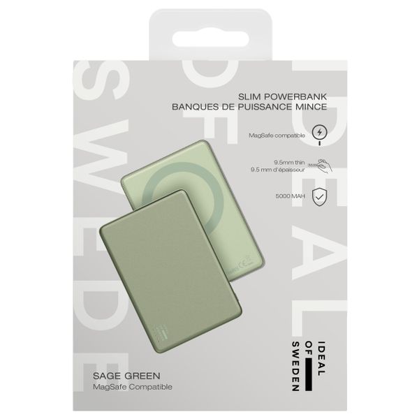 iDeal of Sweden MagSafe Powerbank Slim 5.000 mAh - Batterie externe sans fil - Sage Green