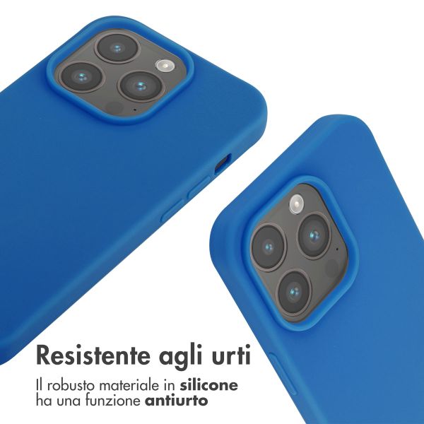 imoshion Coque en silicone avec cordon Apple iPhone 14 Pro - Bleu