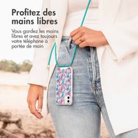 imoshion Coque Design avec cordon Apple iPhone SE (2022 / 2020) / 8 / 7 - Jellyfish Watercolor