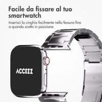 Accezz Bracelet en acier Titane mat Apple Watch | 38/40/41/42 mm - Argent