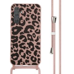 imoshion Coque design en silicone avec cordon Samsung Galaxy A54 (5G) - Animal Pink