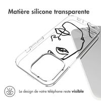 imoshion Coque Design iPhone 14 Pro - Line Art Woman White