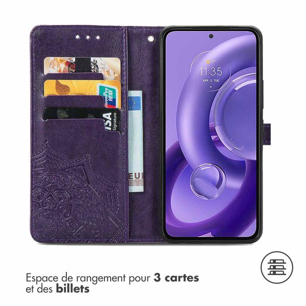 imoshion Etui de téléphone portefeuille Mandala Motorola Edge 30 Neo - Violet