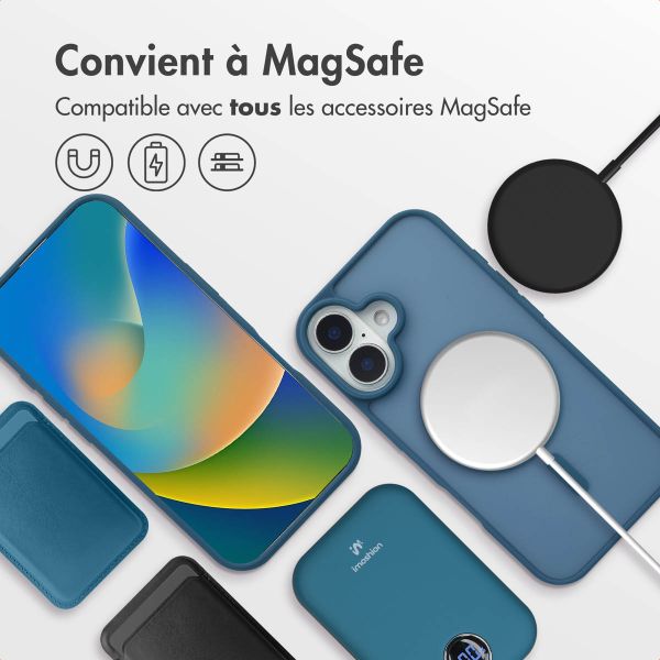 imoshion Coque Color Guard avec MagSafe iPhone 16 - Bleu foncé