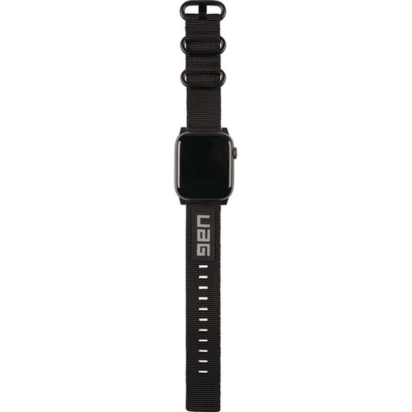 UAG Bracelet Nato Apple Watch Series 1 t/m 9 / SE (38/40/41 mm) | Series 10 / 11 (42 mm) - Noir