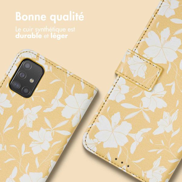 imoshion ﻿Étui de téléphone portefeuille Design Samsung Galaxy A51 - Yellow Flowers