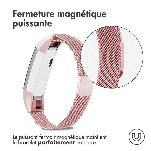 imoshion Bracelet magnétique milanais Fitbit Alta (HR) - Taille S - Rose