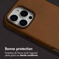 Accezz Coque MagSafe en cuir vintage Apple iPhone 16 Pro Max - Tabacco Cognac