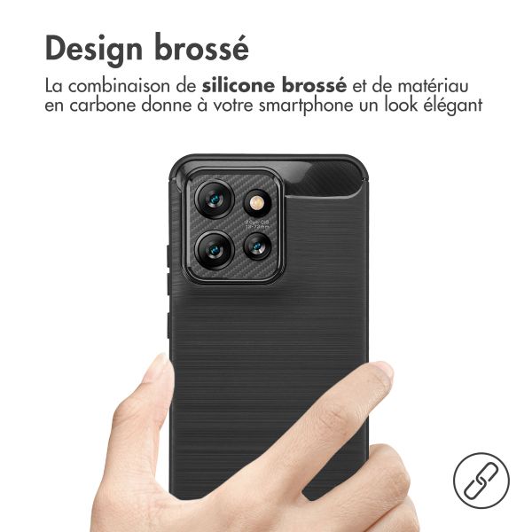 imoshion Coque Brushed Motorola Thinkphone 25 / Motorola Edge 50 Neo / Edge 60 Neo - Noir
