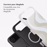 Selencia Coque arrière Vivid avec MagSafe Apple iPhone Air - Desert Waves Beige