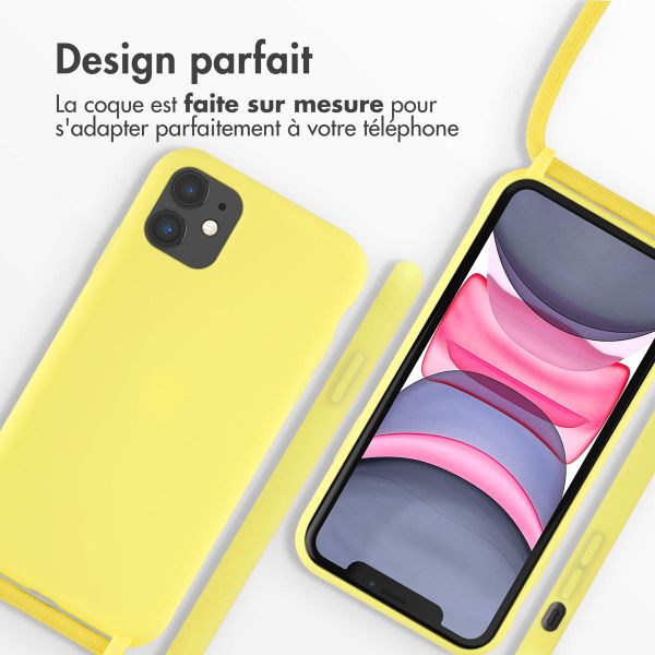 imoshion Coque en silicone avec cordon Apple iPhone 11 - Jaune