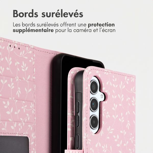 imoshion Étui de télephone portefeuille Design Samsung Galaxy A35 - Pink Bazaar Flowers