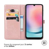 imoshion Etui de téléphone portefeuille Mandala Samsung Galaxy A25 (5G) - Rose Dorée