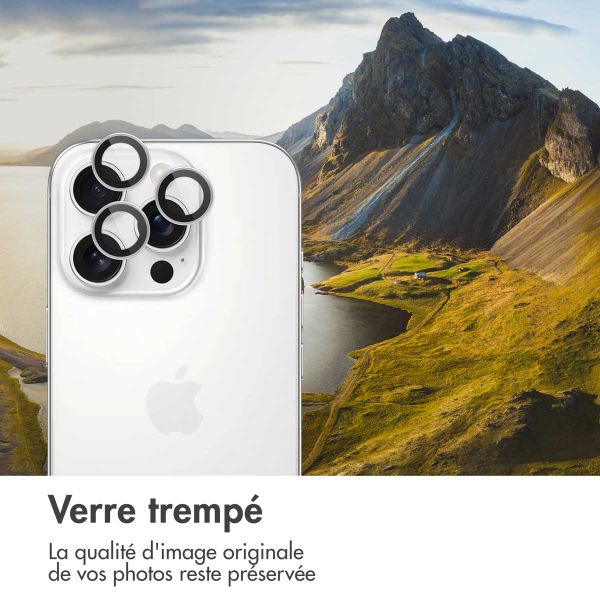 imoshion Lot de 2 protections d'objectif de caméra Apple iPhone 16 Pro / 16 Pro Max - Blanc / Titanium