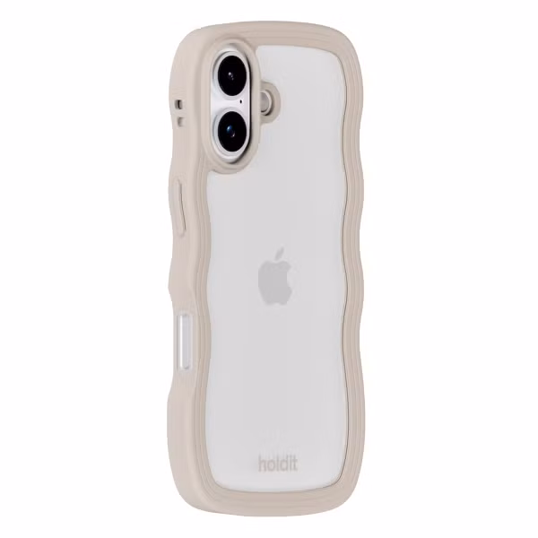 Holdit Coque Wavy Apple iPhone 17 - Transparent / Light Beige