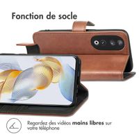 imoshion Étui de téléphone portefeuille Luxe Honor 90 - Brun