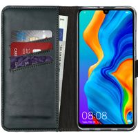 Selencia Étui portefeuille en cuir véritable Huawei P30 Lite - Vert