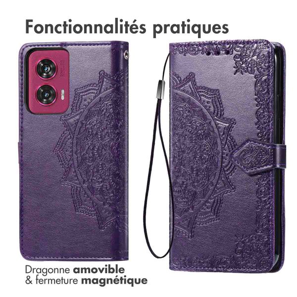imoshion Etui de télephone Mandala Motorola Edge 50 Fusion - Violet