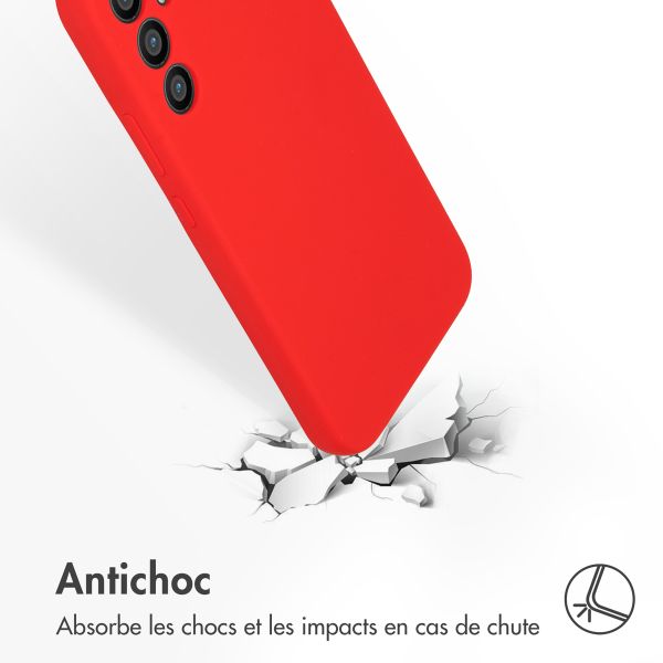 Accezz Coque Liquid Silicone Samsung Galaxy A34 (5G) - Rouge