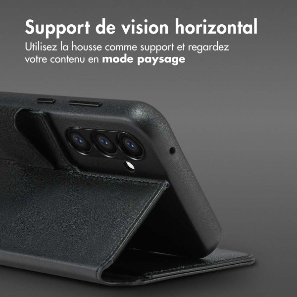 Accezz Étui de télephone portefeuille en cuir 2-en-1 avec MagSafe Samsung Galaxy S24 Plus - Onyx Black