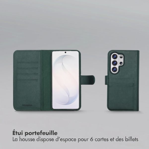Selencia Étui portefeuille amovible Olyn avec MagSafe Samsung Galaxy S26 Ultra - Vert