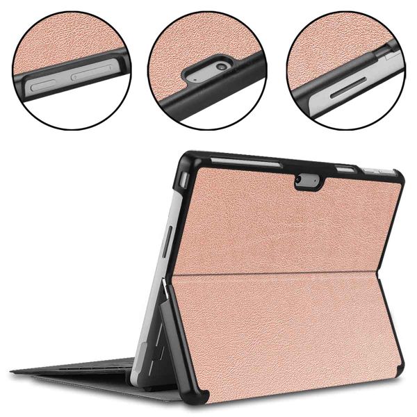 imoshion Coque tablette Trifold Microsoft Surface Pro 9 / Pro 10 / Pro 11 - Rose Doré