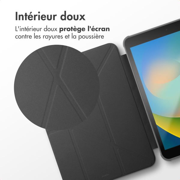 imoshion Coque tablette Origami iPad 9 (2021) 10.2 pouces / iPad 8 (2020) 10.2 pouces / iPad 7 (2019) 10.2 pouces - Noir