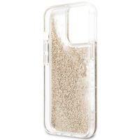 Guess Coque 4G Logo Liquid Glitter iPhone 13 Pro - Gold